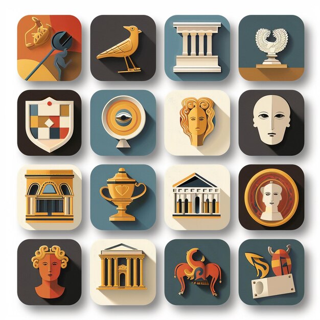 Creatieve Icon Set titels voor mobiele app ontwerpen