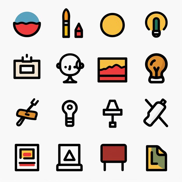 Creatieve Icon Set titels voor mobiele app ontwerpen