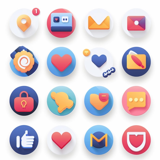 Creatieve Icon Set titels voor mobiele app ontwerpen