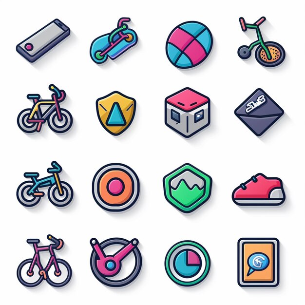 Creatieve Icon Set titels voor mobiele app ontwerpen