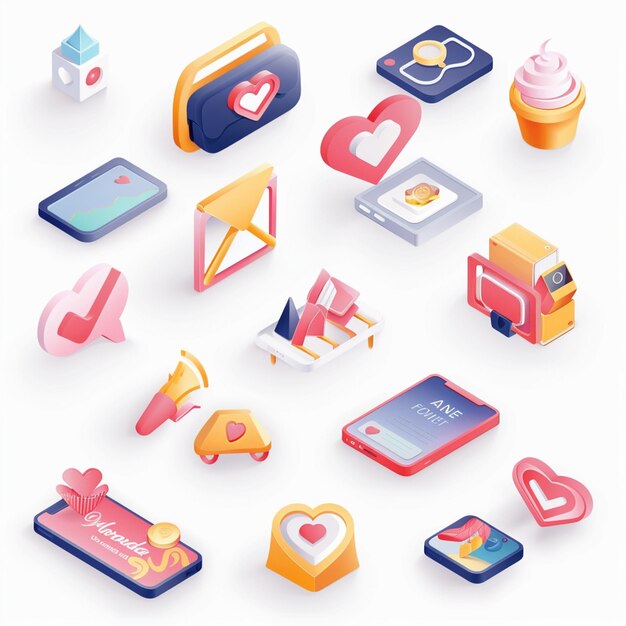 Creatieve Icon Set titels voor mobiele app ontwerpen