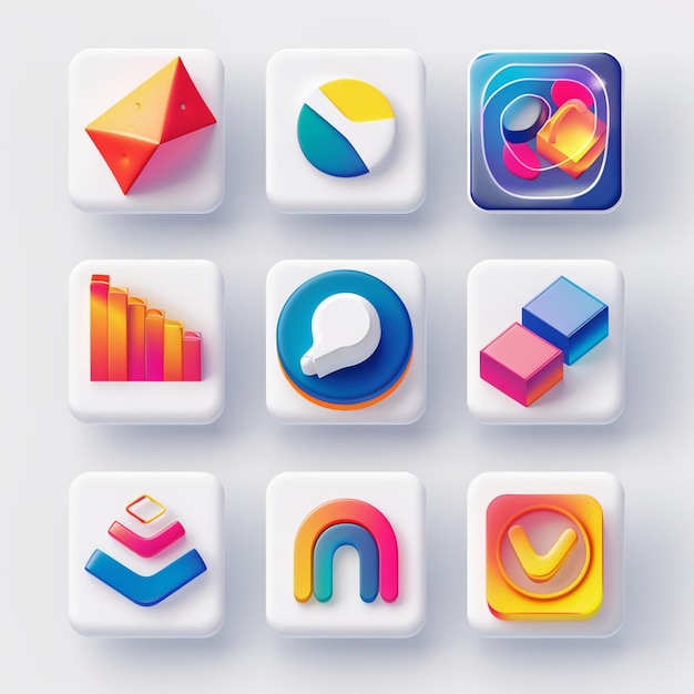 Creatieve Icon Set titels voor mobiele app ontwerpen