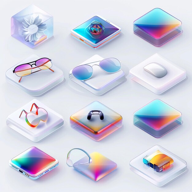 Creatieve Icon Set titels voor mobiele app ontwerpen