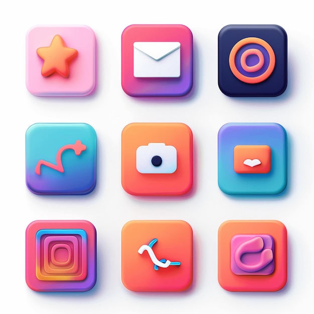 Creatieve Icon Set titels voor mobiele app ontwerpen