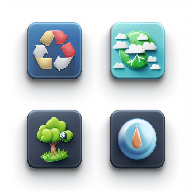 Foto creatieve icon set titels voor mobiele app ontwerpen