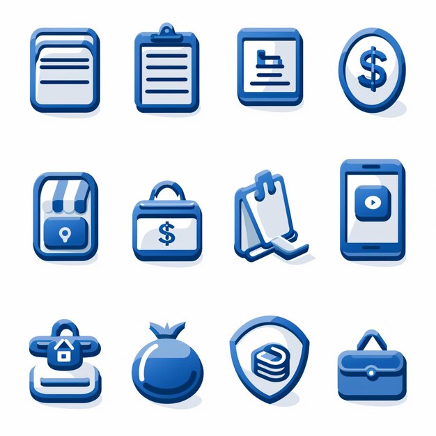 Creatieve Icon Set titels voor mobiele app ontwerpen