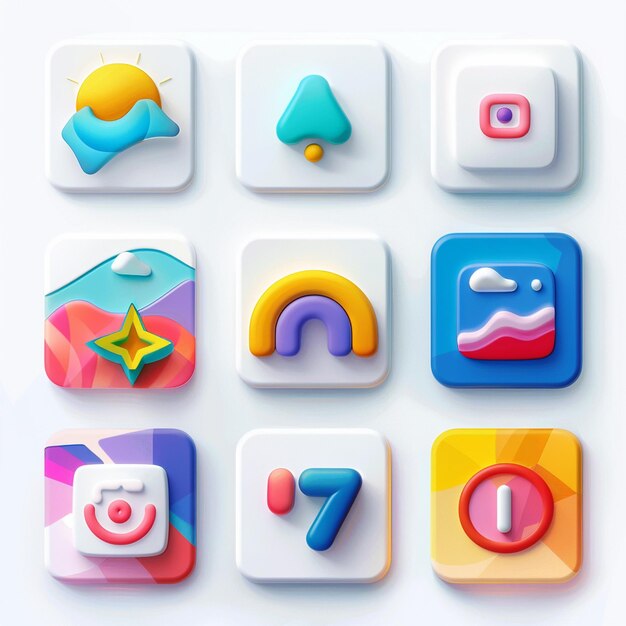 Creatieve Icon Set titels voor mobiele app ontwerpen