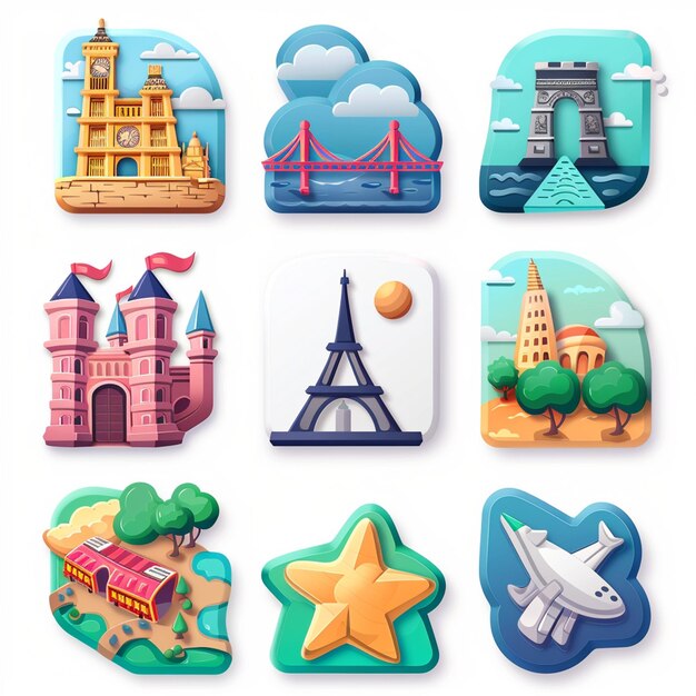 Creatieve Icon Set titels voor mobiele app ontwerpen