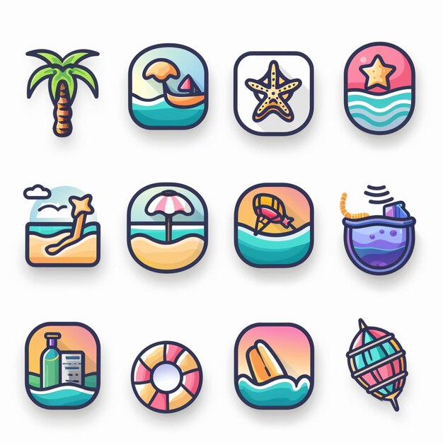 Creatieve Icon Set titels voor mobiele app ontwerpen