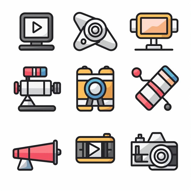 Creatieve Icon Set titels voor mobiele app ontwerpen