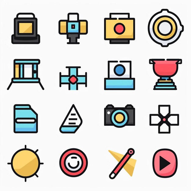 Creatieve Icon Set titels voor mobiele app ontwerpen