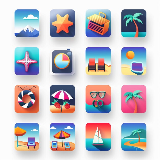 Creatieve Icon Set titels voor mobiele app ontwerpen