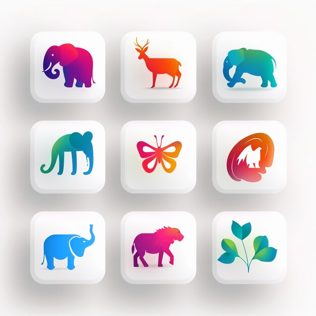 Creatieve Icon Set titels voor mobiele app ontwerpen