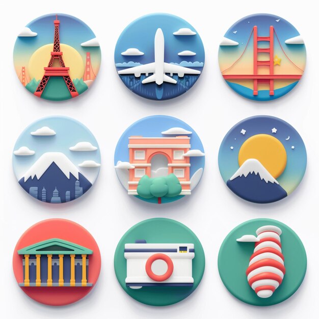 Foto creatieve icon set titels voor mobiele app ontwerpen