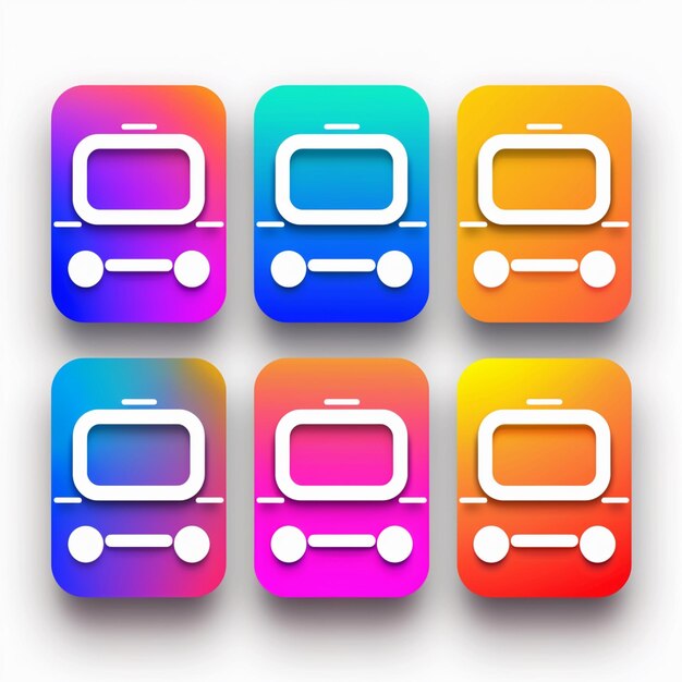 Foto creatieve icon set titels voor mobiele app ontwerpen