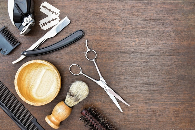 Creatieve ideeën van het kapperconcept op de achtergrond