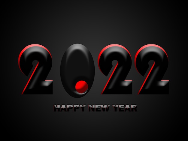 Creatieve inscriptie 2022, gelukkig nieuwjaar, ontwerpelement.