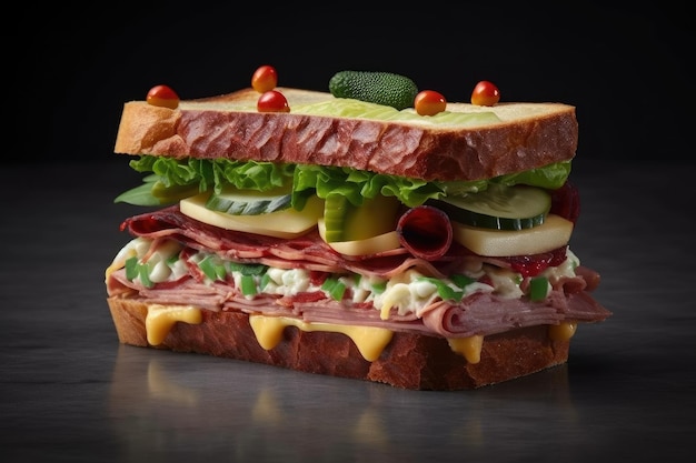 Creatieve interpretatie van de klassieke sandwich met ingrediënten en presentatiewendingen