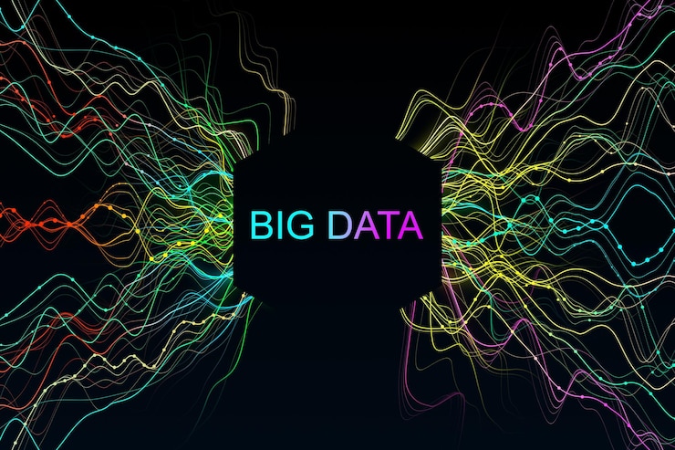 Foto creatieve kleurrijke lijnen metaverse op zwarte achtergrond digitale wereld big data en cyberspace concept 3d rendering