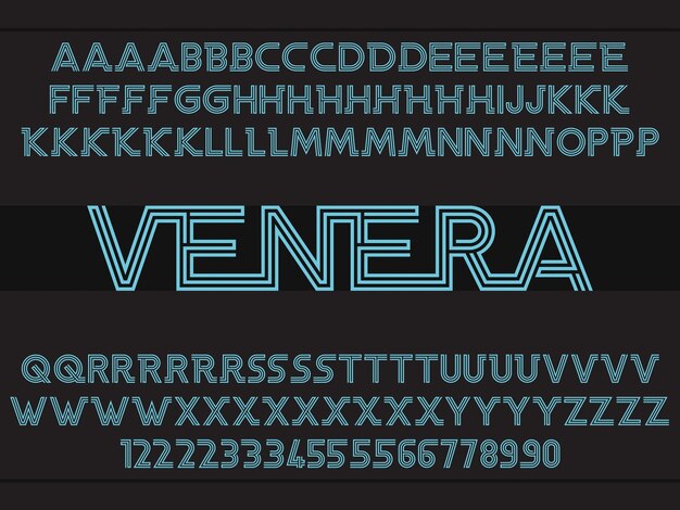 Creatieve lettertypeontwerpvector