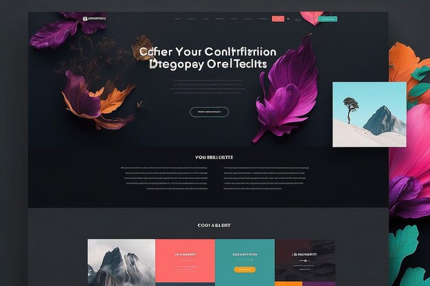 Foto creatieve portfolio website template