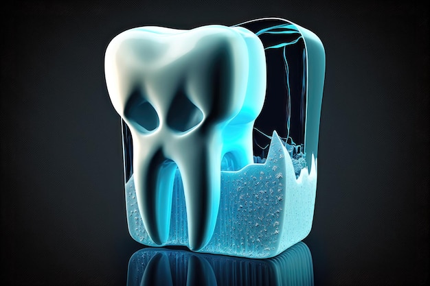 Creatieve tandverzorging illustratie Tandheelkundige achtergrond AI Generatie