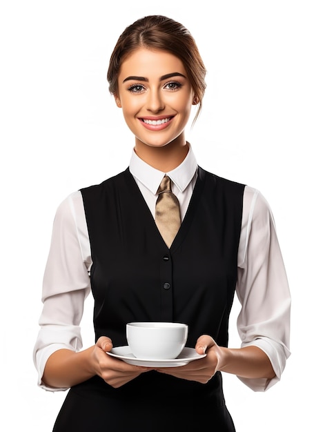 Creatieve vrouwelijke barista in café AI gegenereerd