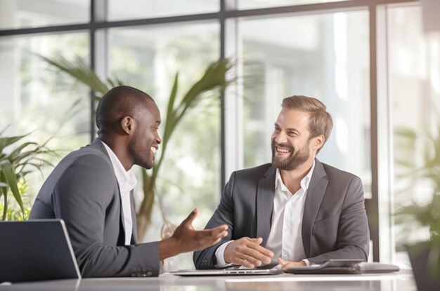 Foto creatieve werkruimte jonge multiraciale zakelijke professionals