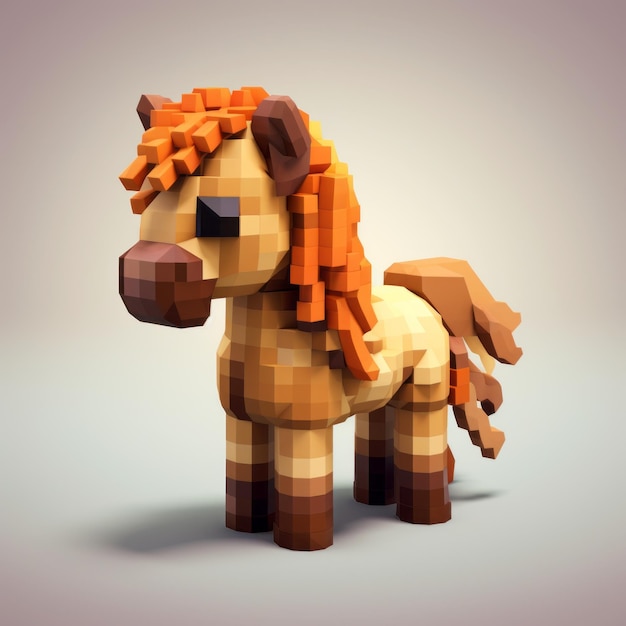 ピクセル アートを使用して Minecraft でかわいい馬のキャラクターを作成する