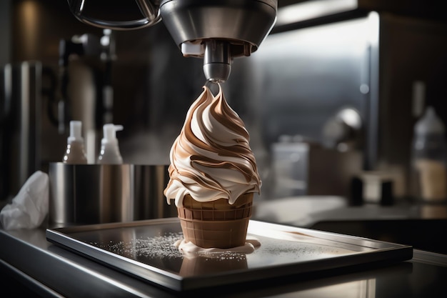 Creating a perfectly swirled cone