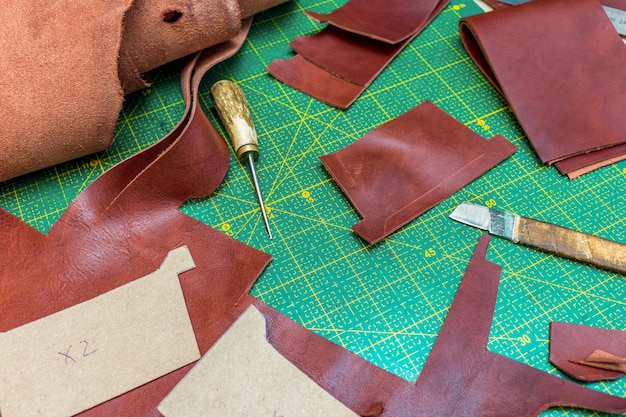 creating sewing leather handmade wallet leathercraft