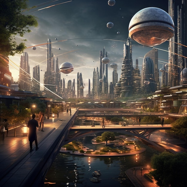 Creating a visual narrative of a futuristic utopia