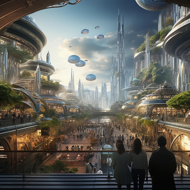 Creating a visual narrative of a futuristic utopia