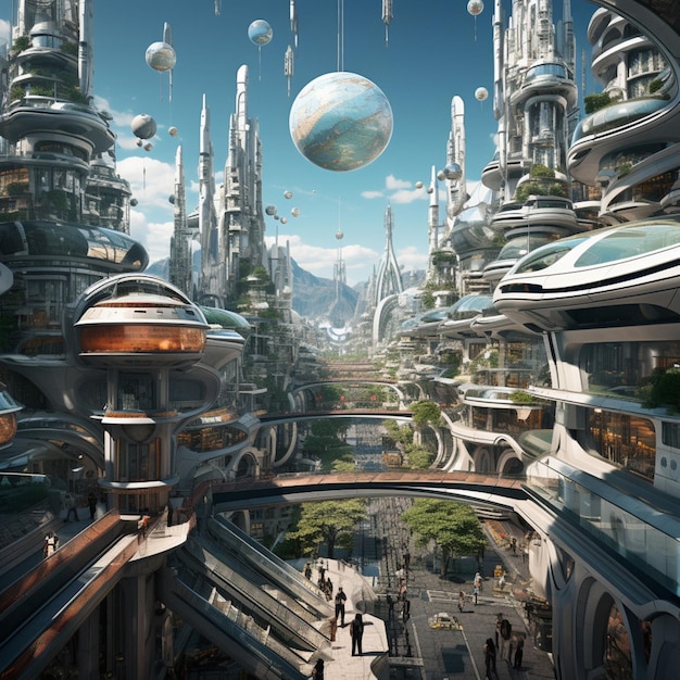 Creating a visual narrative of a futuristic utopia