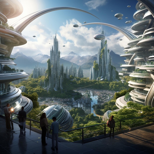 Creating a visual narrative of a futuristic utopia