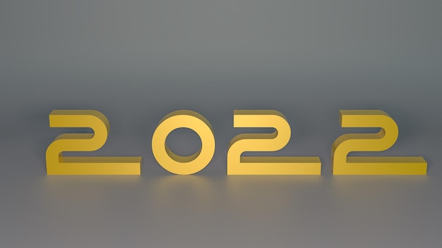 Фото Креативный новогодний спецэффект с 3d текстом на 2022 год с ясеневым фоном