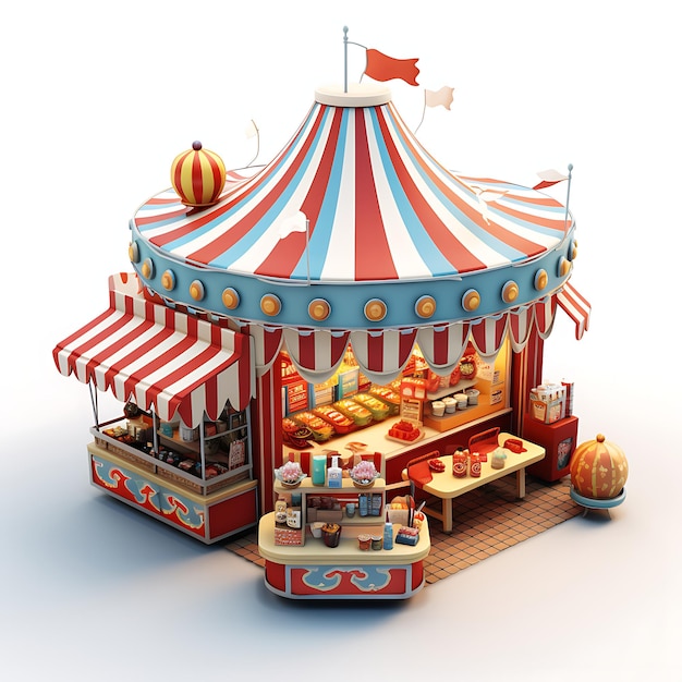 Creative 3D of Carnival Game Supplies Market Provides Games and Equip business model advertisement