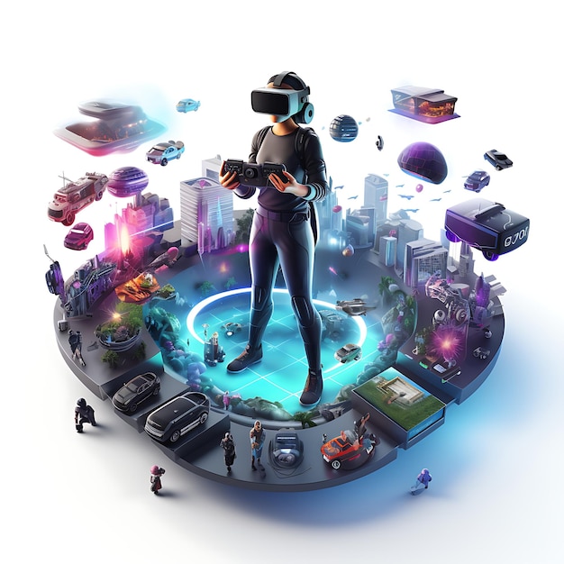 Creative 3D of Virtual Reality Gaming Market Focuses on Virtual Reali business model advertisement