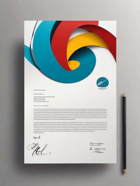Photo creative abstract letterhead degsin professional business letterhead newsletter magazine poster brochure design