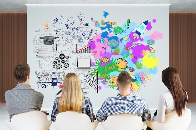 creative and analytical thinking concept