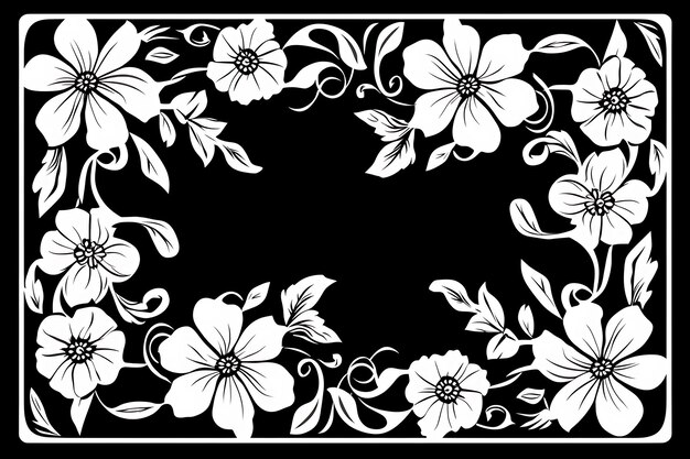 Creative Art and Design with Decorations CNC Cut Frames Black and White Deco Art Creative 2D Flat