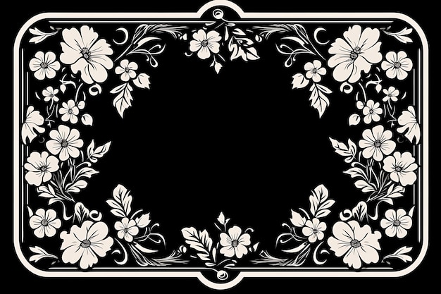 Creative Art and Design with Decorations CNC Cut Frames Black and White Deco Art Creative 2D Flat