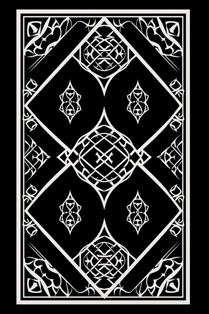 Creative Art and Design with Decorations CNC Cut Frames Black and White Deco Art Creative 2D Flat