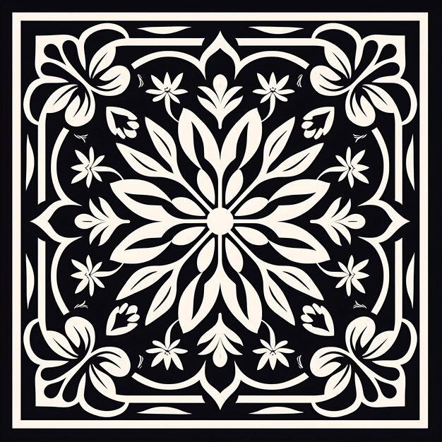 Creative Art and Design with Decorations CNC Cut Frames Black and White Deco Art Creative 2D Flat