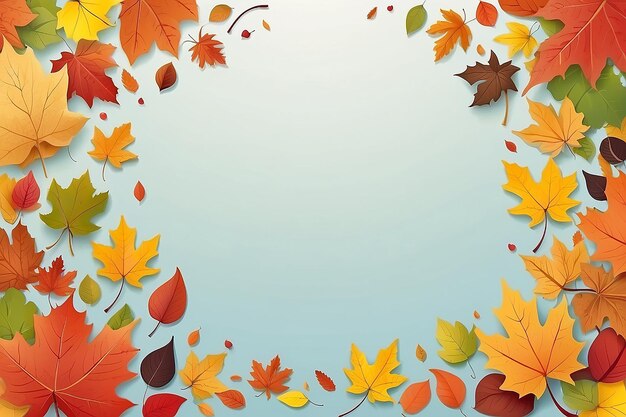 クリエイティブな秋の葉 背景やバナー