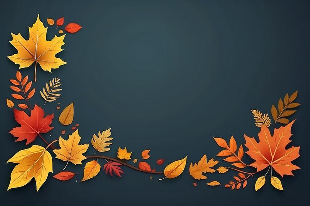 creative autumn leaves background or banner