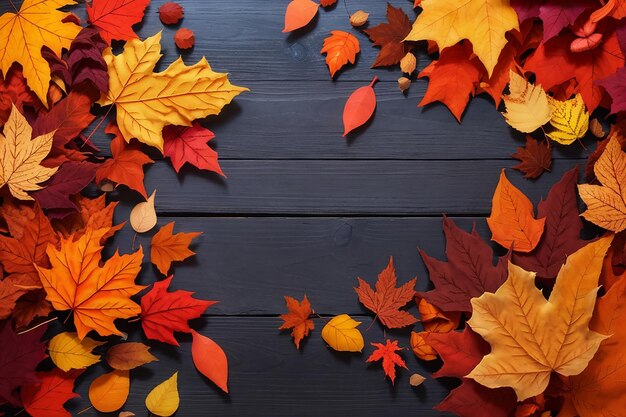 Photo creative autumn leaves background or banner