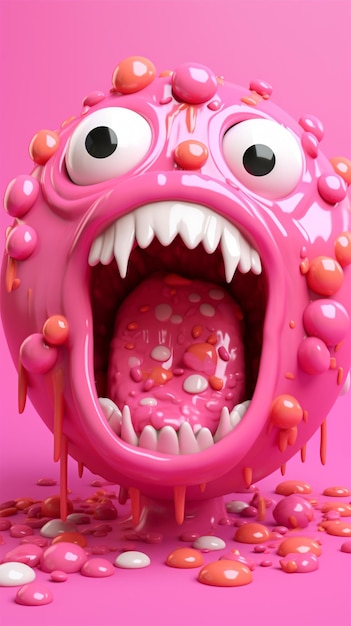 Photo creative background images of funny slime