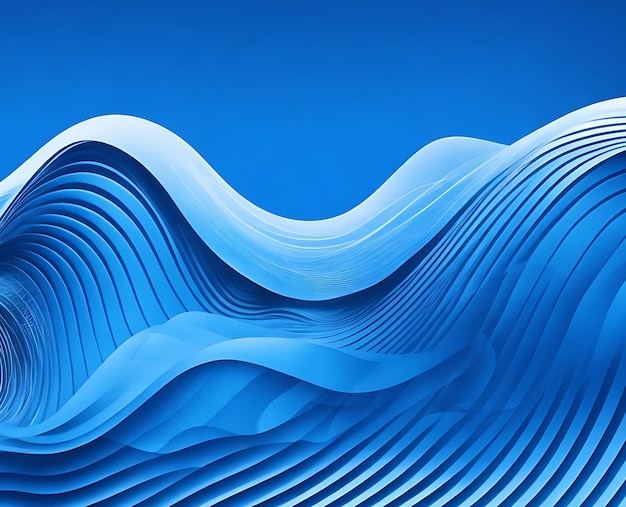 creative background wave line effect blue color