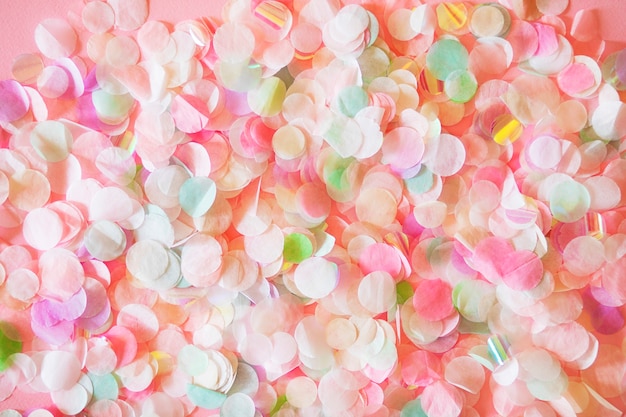 Photo creative background with colorful paper circles